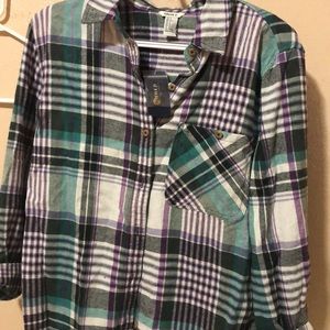 Button down flannel shirt